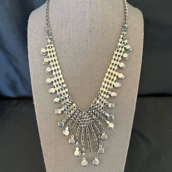 Charming Charlie Silver Rhinestone Necklace - Picture 4 of 4